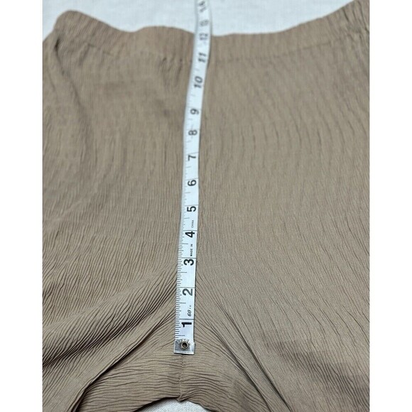 C/Meo Collective Beige Textured Pull On High Waist Wide Leg Trouser Pant Women M - Picture 10 of 10